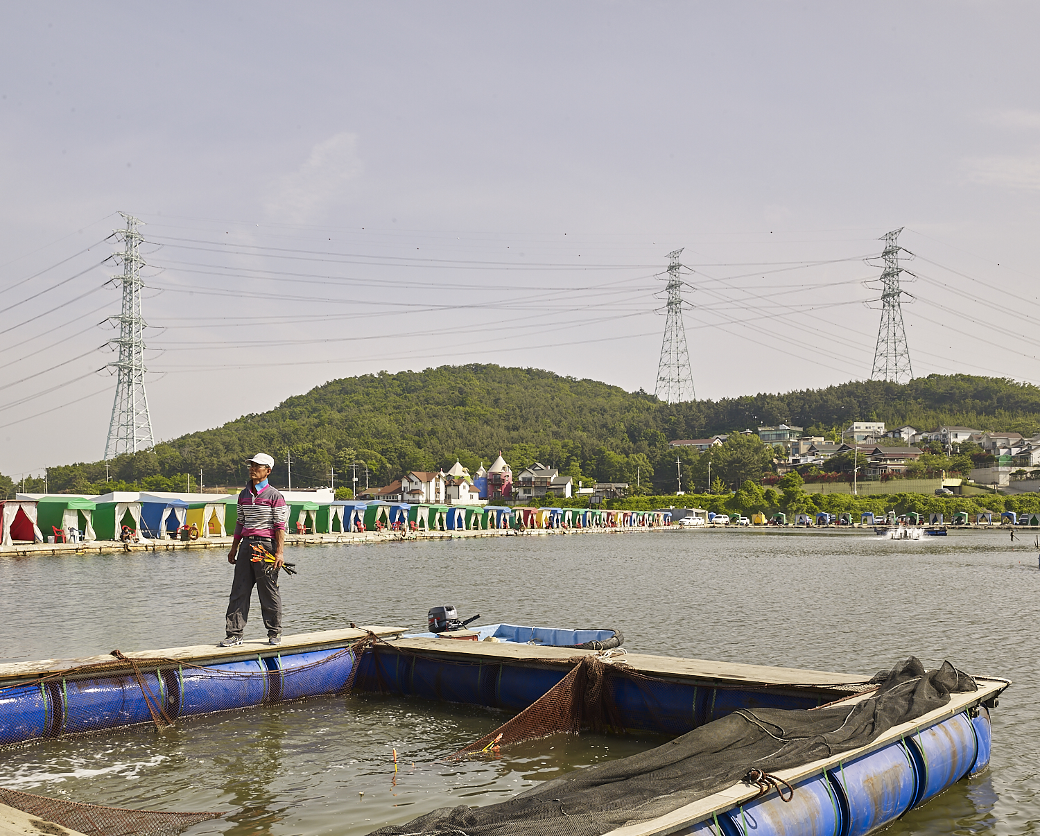 Stocked fishing lake, Damwon-gu, South Korea, 2016