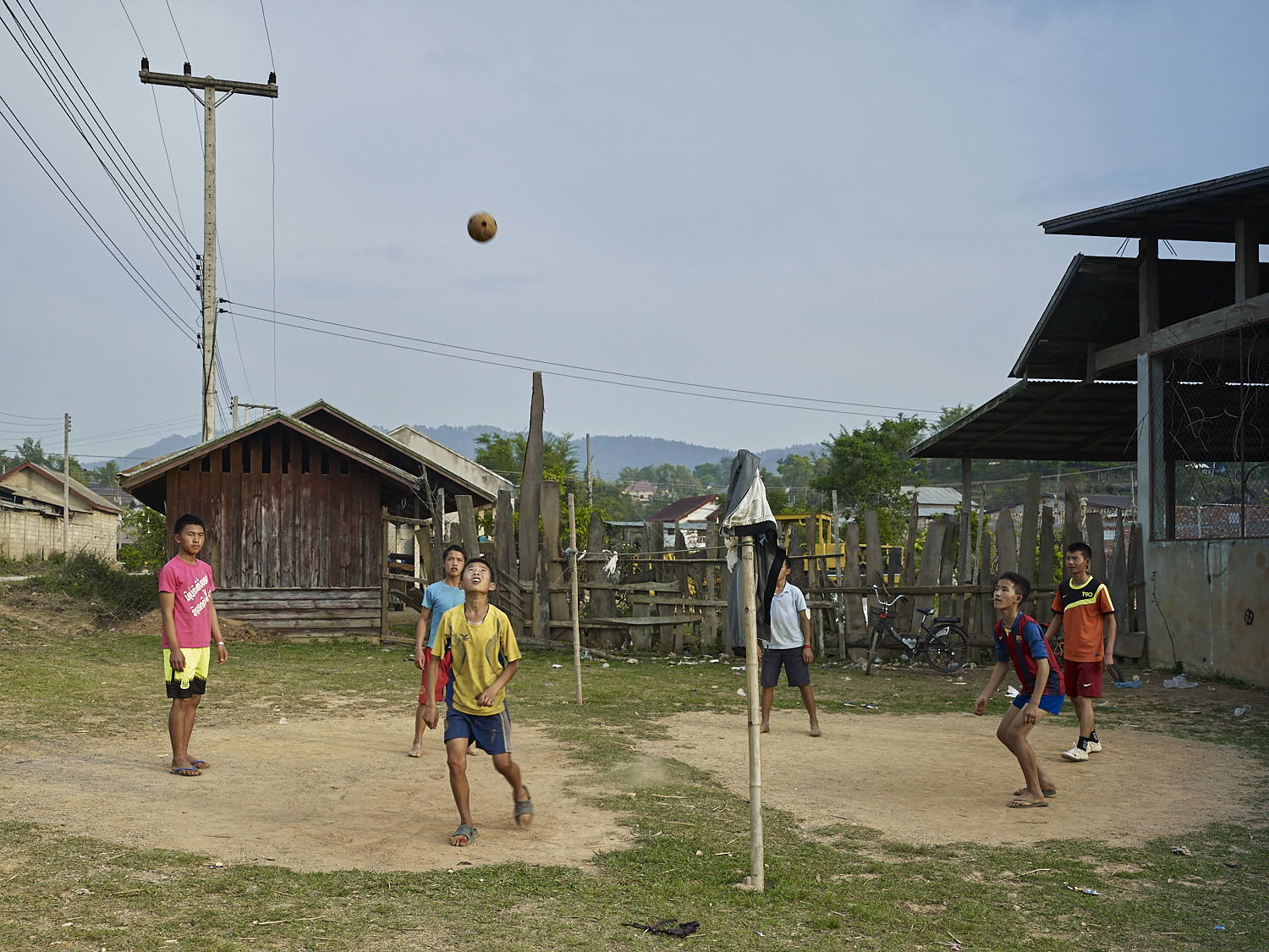 Kick ball game, Phonsavan Laos, 2016